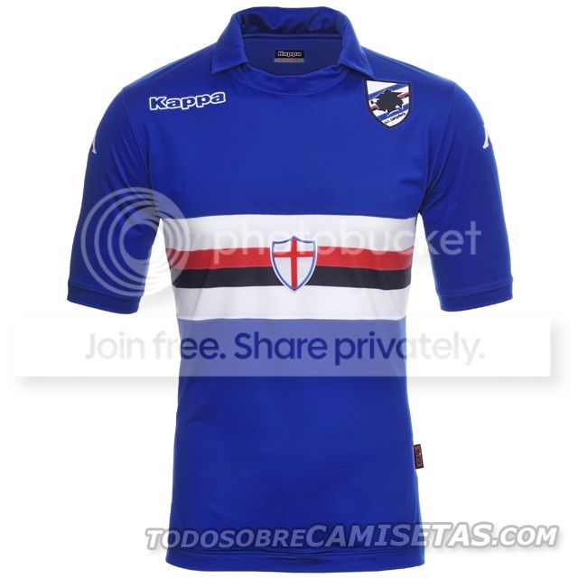 Le nuove maglie della Sampdoria 2010-2011 realizzate da Kappa